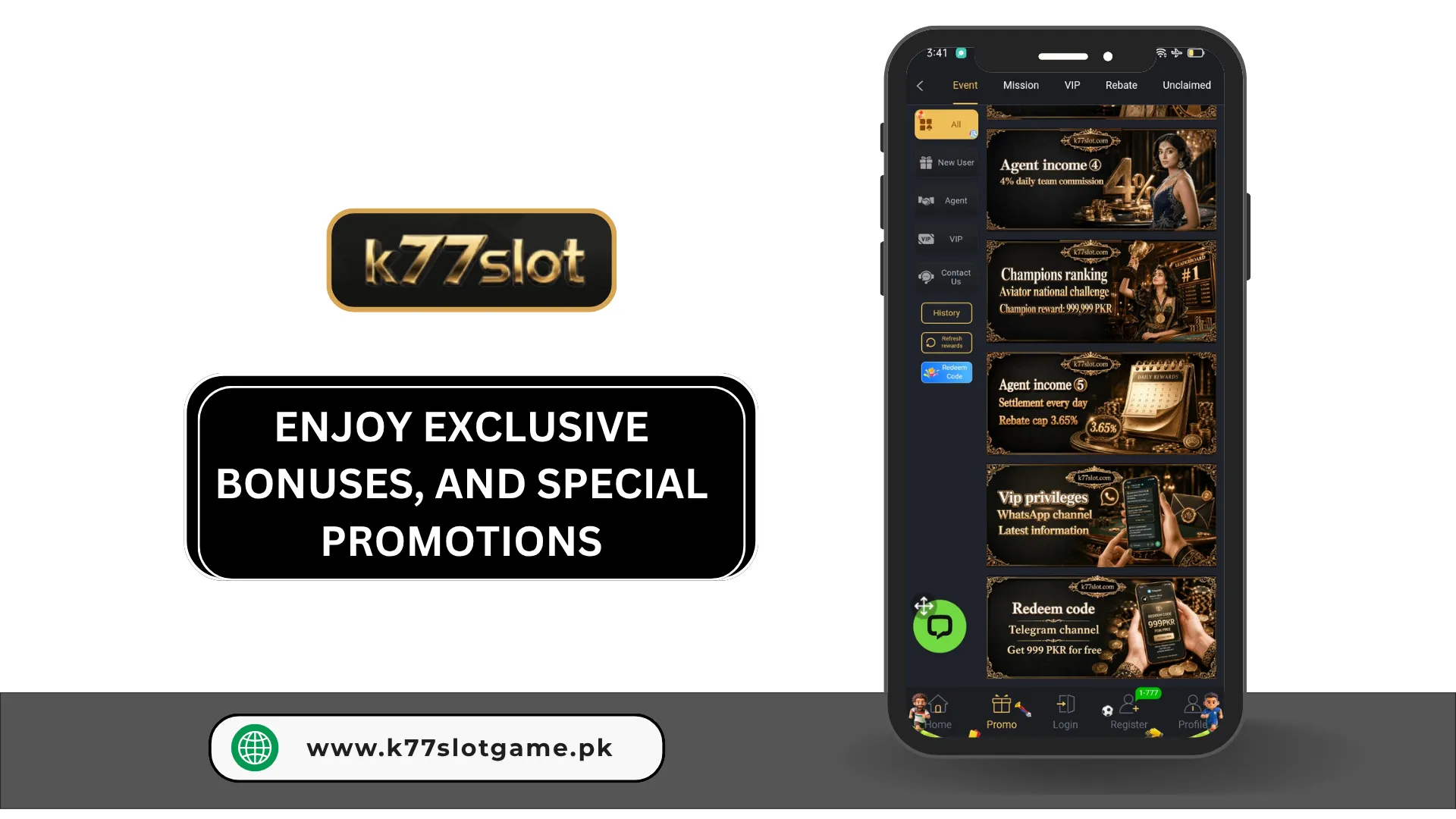 K77Slot exclusive bonuses and promotional offers